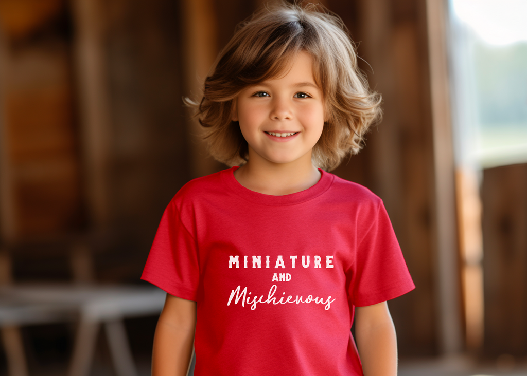 Miniature & Mischievous Youth Tee Red