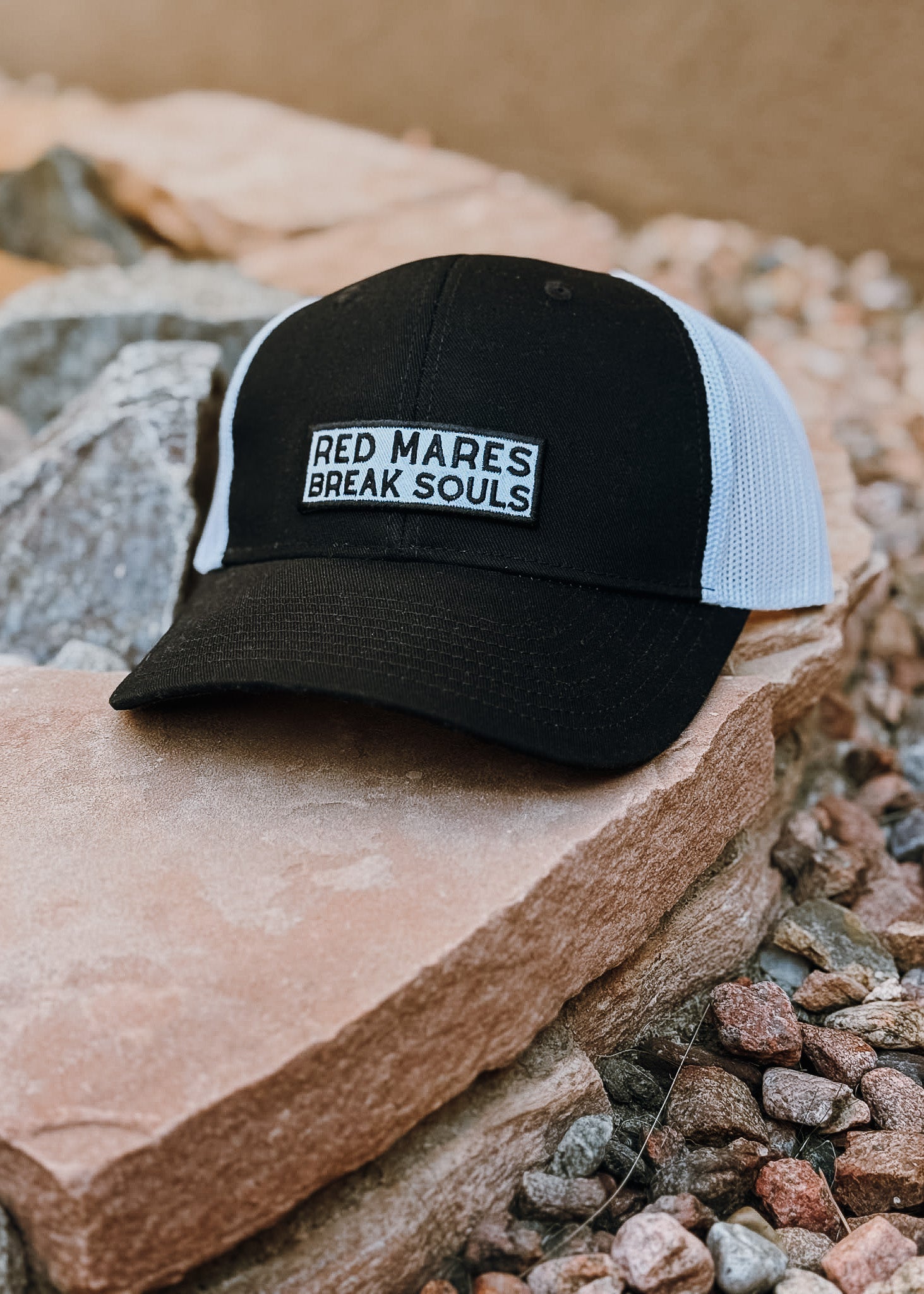 Patch Red Mares Break Souls Trucker Hat Patch TCC Hat The Cinchy Cowgirl