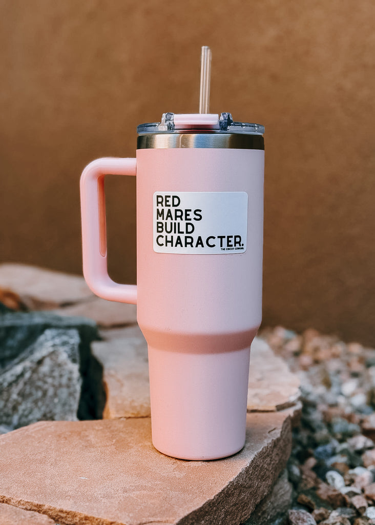 Red Mares Build Character Sticker Sticker The Cinchy Cowgirl