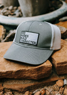 Patch Red Mares Build Character Trucker Hat Patch TCC Hat The Cinchy Cowgirl Gray & White