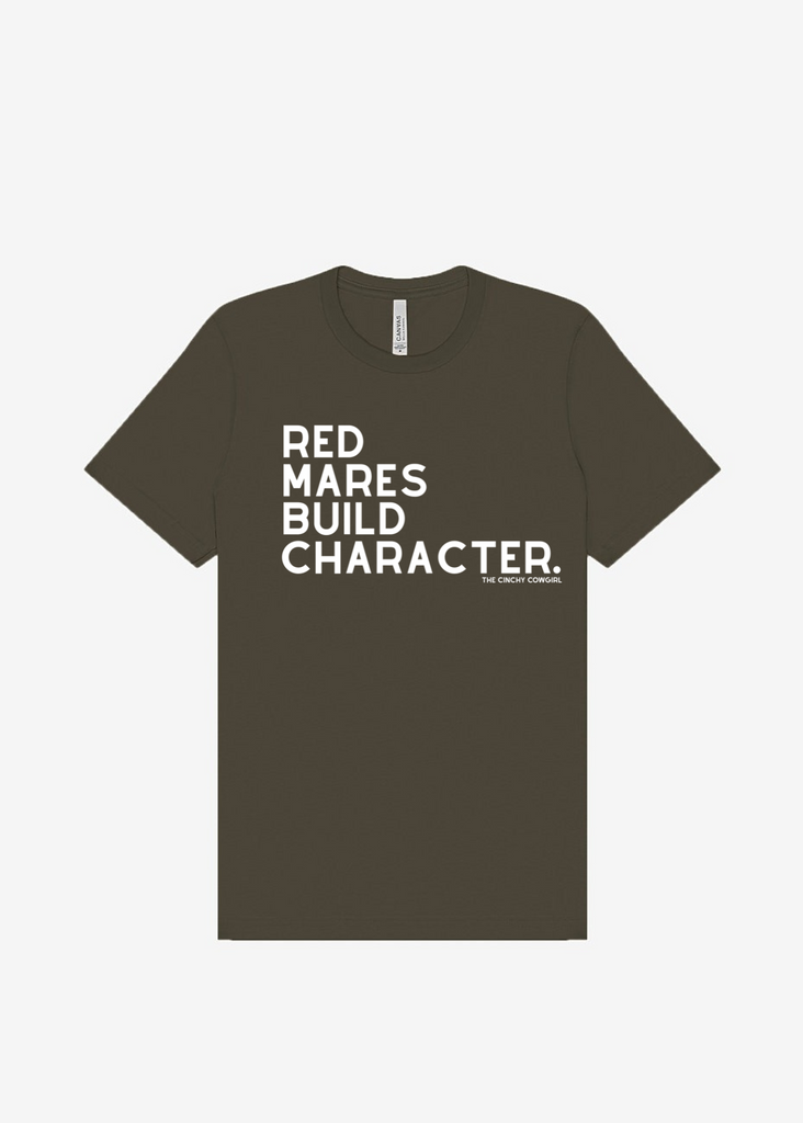 Red Mares Build Character Short Sleeve Graphic Tee [16 Colors] Short Sleeve Graphic Tee The Cinchy Cowgirl