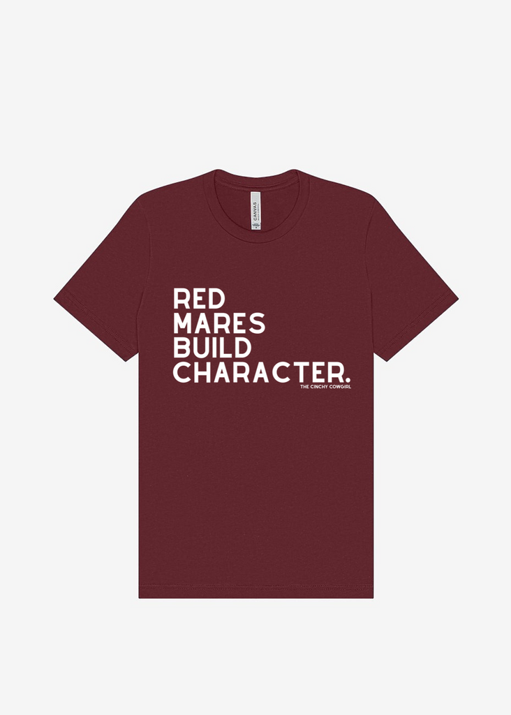 Red Mares Build Character Short Sleeve Graphic Tee [16 Colors] Short Sleeve Graphic Tee The Cinchy Cowgirl