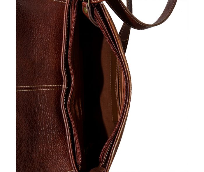 Ridge Cowhide Crossbody Handbag