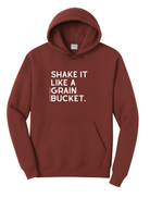 Shake It Like A Grain Bucket Hoodie Graphic Hoodie The Cinchy Cowgirl Small Maroon