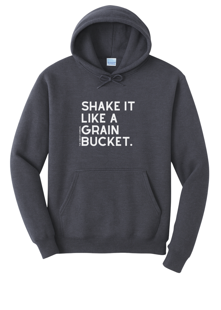 Shake It Like A Grain Bucket Hoodie [6 Colors] Graphic Hoodie The Cinchy Cowgirl Small Heather Navy