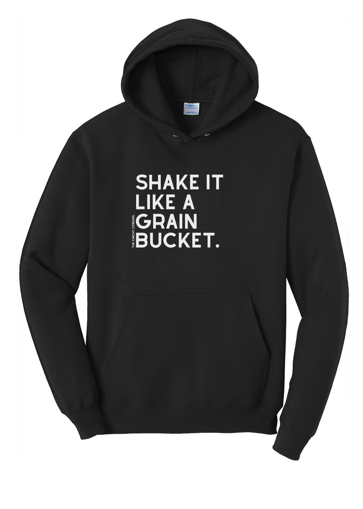 Shake It Like A Grain Bucket Hoodie [6 Colors] Graphic Hoodie The Cinchy Cowgirl Small Black