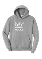 Shake It Like A Grain Bucket Hoodie Graphic Hoodie The Cinchy Cowgirl Small Athletic Heather Grey