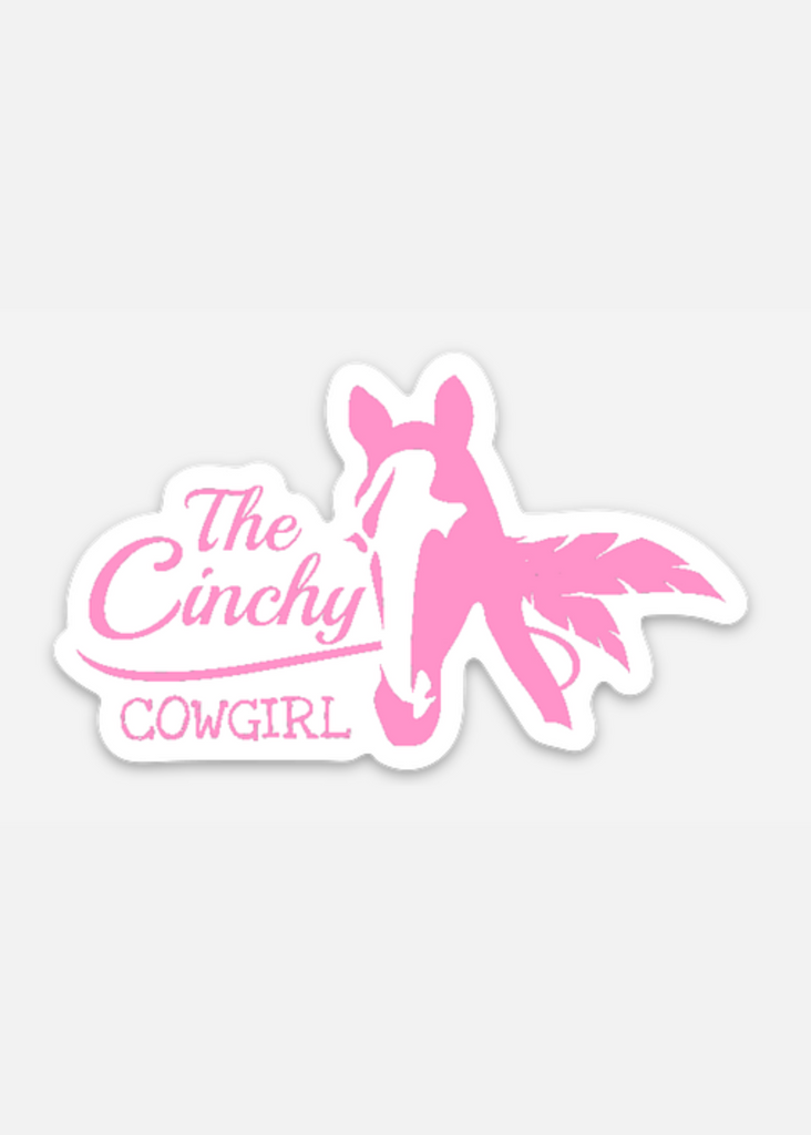 The Cinchy Cowgirl Logo Sticker [2 Colors] Sticker The Cinchy Cowgirl Pink