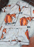 The Hell I Won't Silky Shorts Pajama Set  The Cinchy Cowgirl (YC) S  