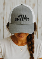 Well Sheeyit Trucker Hat Embroidered TCC Hat The Cinchy Cowgirl- Print