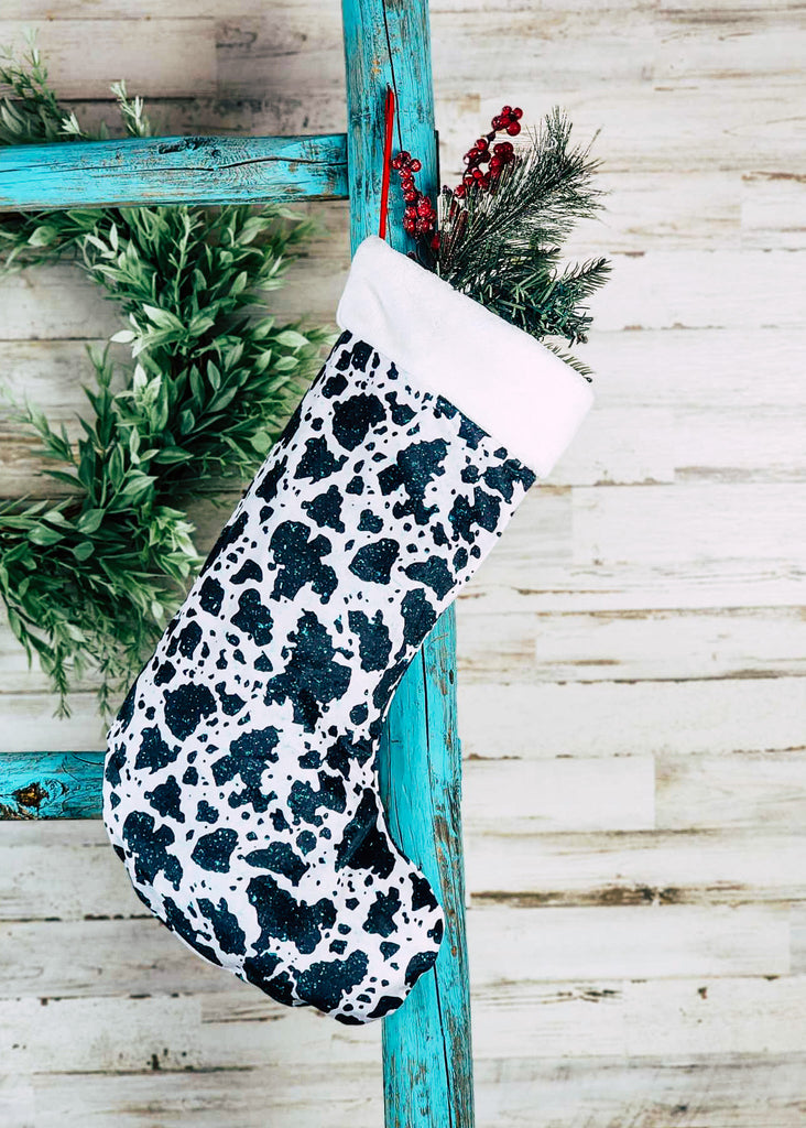 Western Christmas Stocking [13 Designs] Stocking The Cinchy Cowgirl (HP) Cowprint  