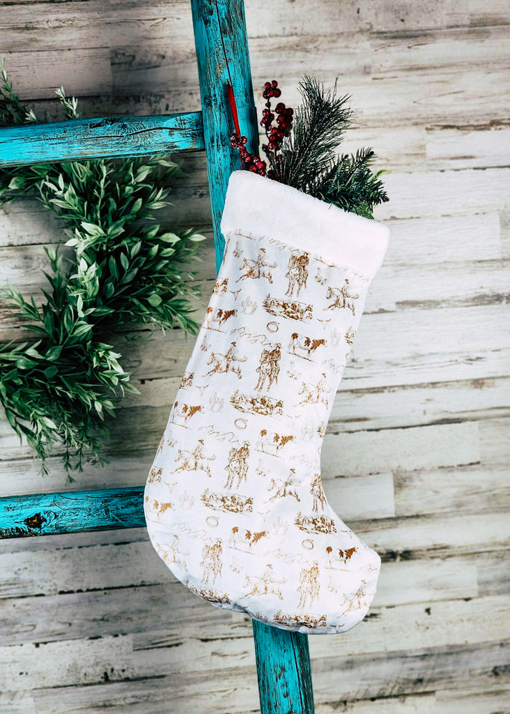 Western Christmas Stocking [13 Designs] Stocking The Cinchy Cowgirl (HP) Vintage Western  