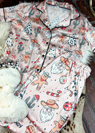 Western Santa Silky Pant Pajamas silky pajamas - pants The Cinchy Cowgirl (YC)