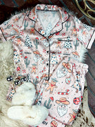 Western Santa Silky Pant Pajamas silky pajamas - pants The Cinchy Cowgirl (YC)