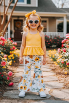 Yellow Farm Animal Bell Bottom/Tank Girls Set Baby Outfit ladysworld