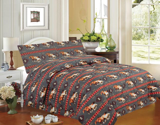 QUEEN Running Horse Design Bed Set bed set Shiloh   