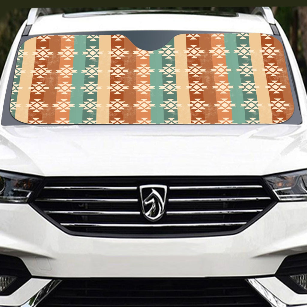 Warm Tones Aztec Windshield Cover windshield cover Yoycol Default Title  