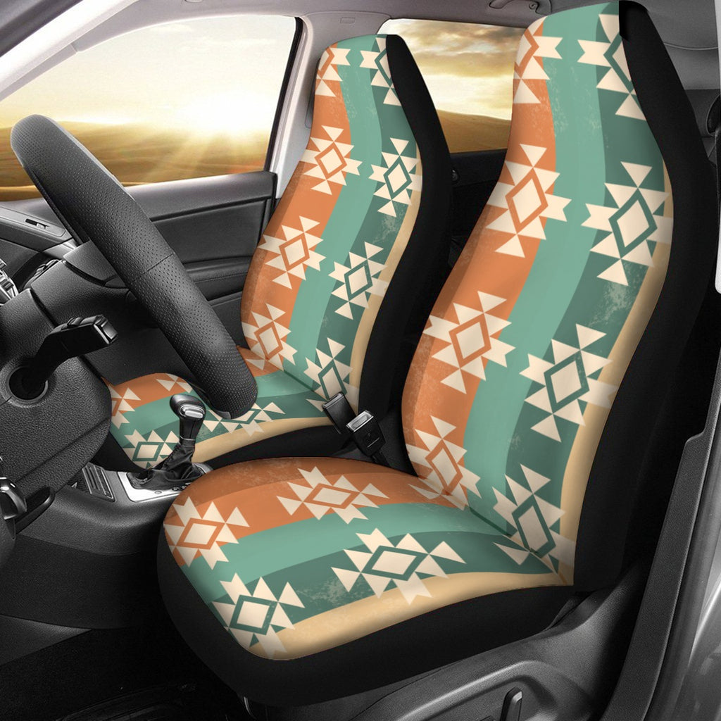 Warm Tones Aztec Universal Vehicle Seat Covers vehicle seat cover Yoycol   