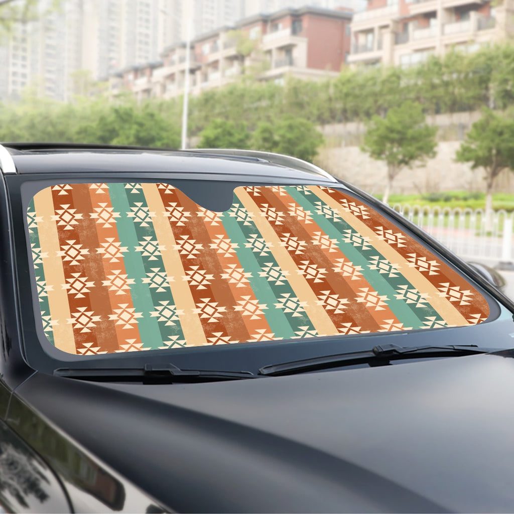 Warm Tones Aztec Windshield Cover windshield cover Yoycol   