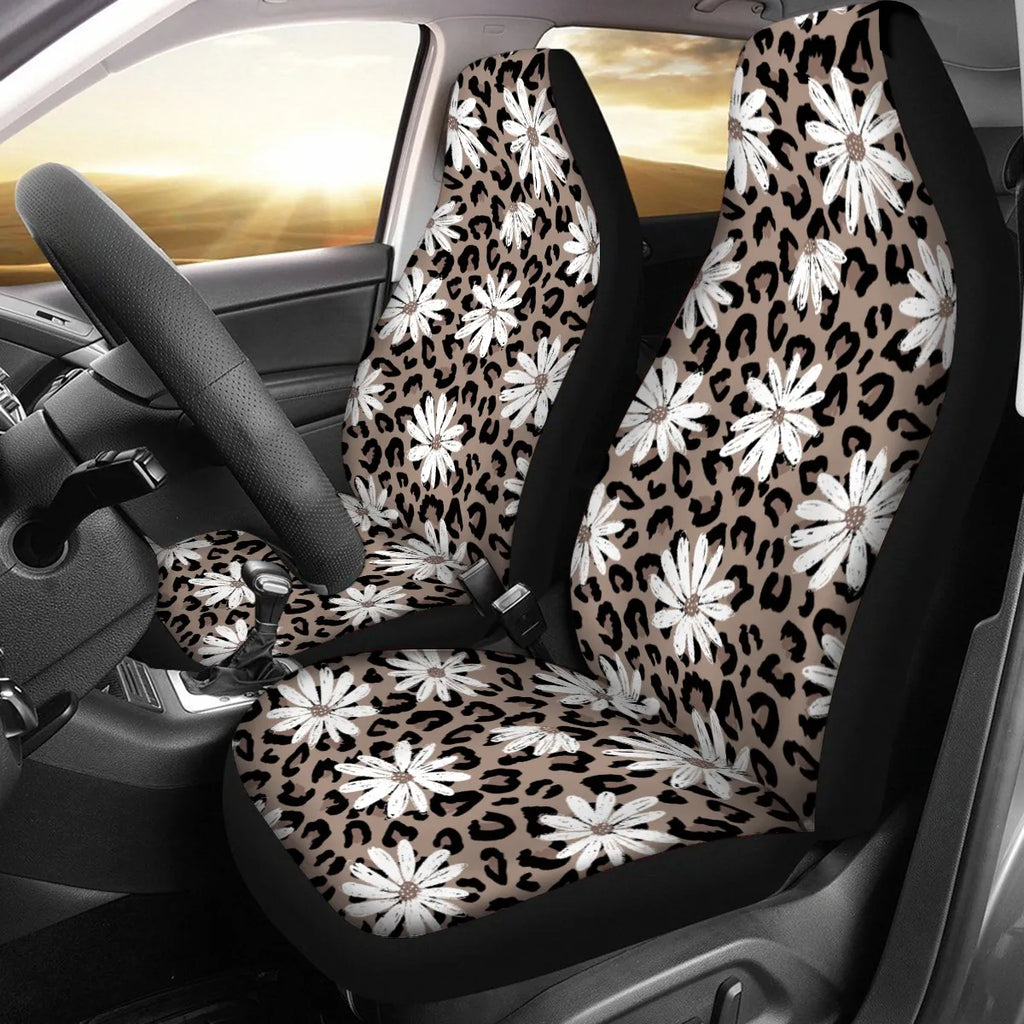 Leopard Daisy 3 Piece Auto Set 3 piece auto set The Cinchy Cowgirl (YC)   