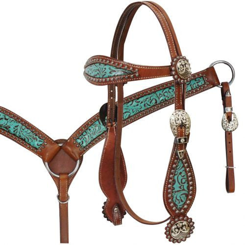 OUT OF STOCK Turquoise Filigree Headstall Set headstall set Shiloh   