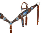 Blue Beaded Headstall Set Shiloh