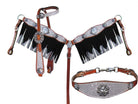 Silver Glitter Fringe Headstall Set headstall set Shiloh