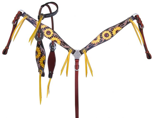 Sunflower Tassel Headstall Set headstall set Shiloh   