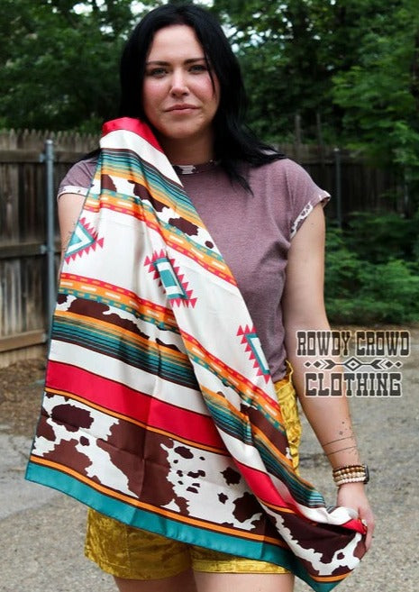 Conroe Cowprint Wild Rag Wild Rag Rowdy Crowd Clothing   