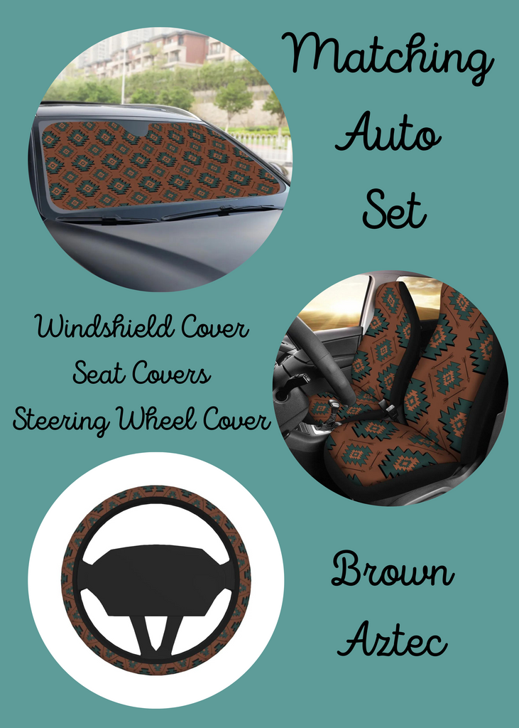 Brown Aztec 3 Piece Auto Set 3 piece auto set The Cinchy Cowgirl (YC)   