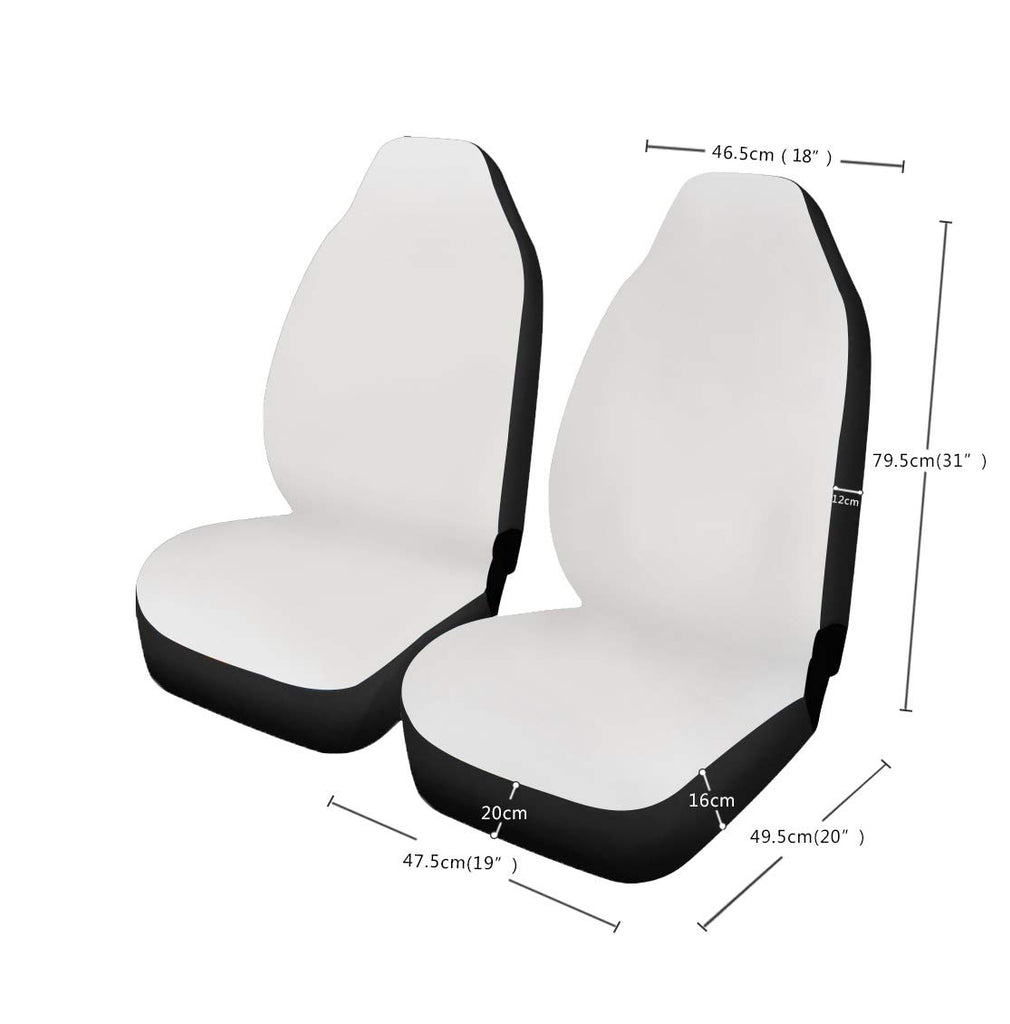 Auto seat measurements for proper fit to car seat cover.