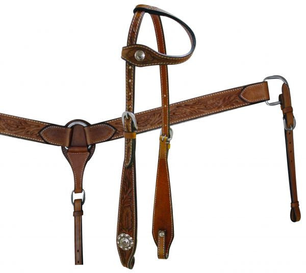 OUT OF STOCK One Ear Plain Floral Headstall Set headstall set Shiloh   