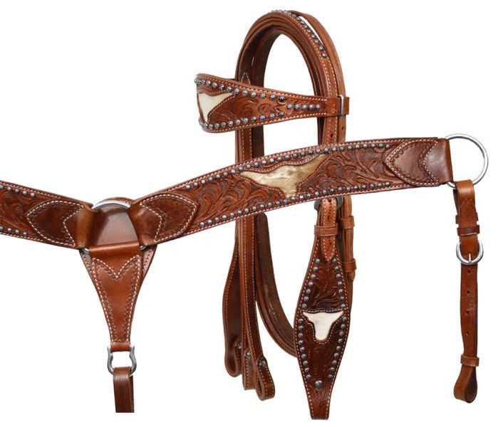 Steer Head Inlay Headstall Set headstall set Shiloh   