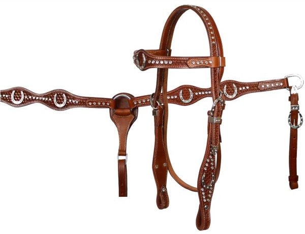 Horseshoe Rhinestone Headstall Set Western Saddles & Tack Shiloh   