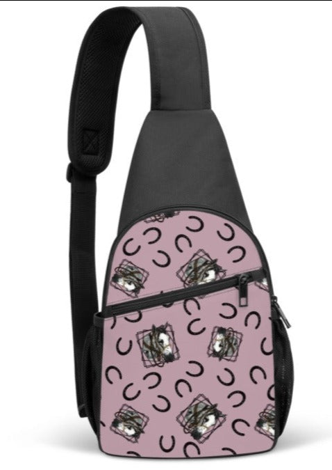 Lilac Gray Horse Sling Bag sling bag The Cinchy Cowgirl   