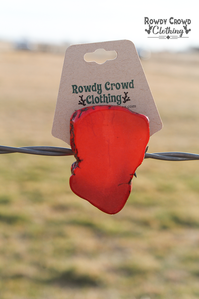 Red Rock Scarf Slide/ Ring / Tee Clip Scarf Slide / Tee Clip Rowdy Crowd Clothing   