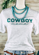 Ash Cowboy Mama Short Sleeve Graphic Tee tcc graphic tee The Cinchy Cowgirl   