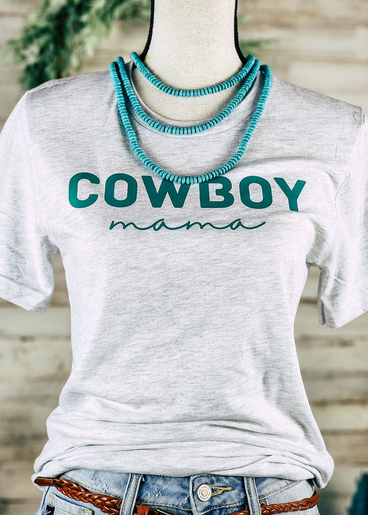 Ash Cowboy Mama Short Sleeve Graphic Tee tcc graphic tee The Cinchy Cowgirl   