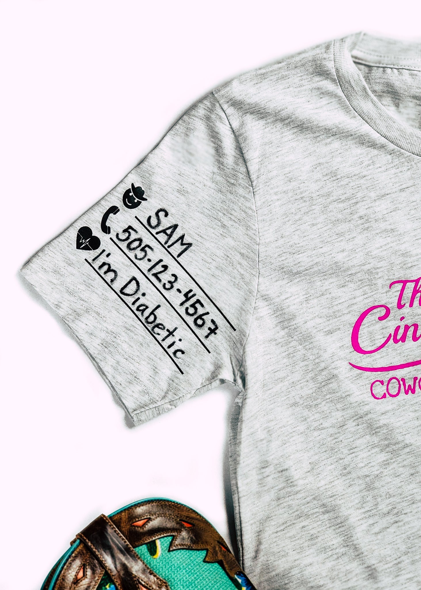 Ash Grey Rider Information Short Sleeve Graphic Tee tcc graphic tee The Cinchy Cowgirl   