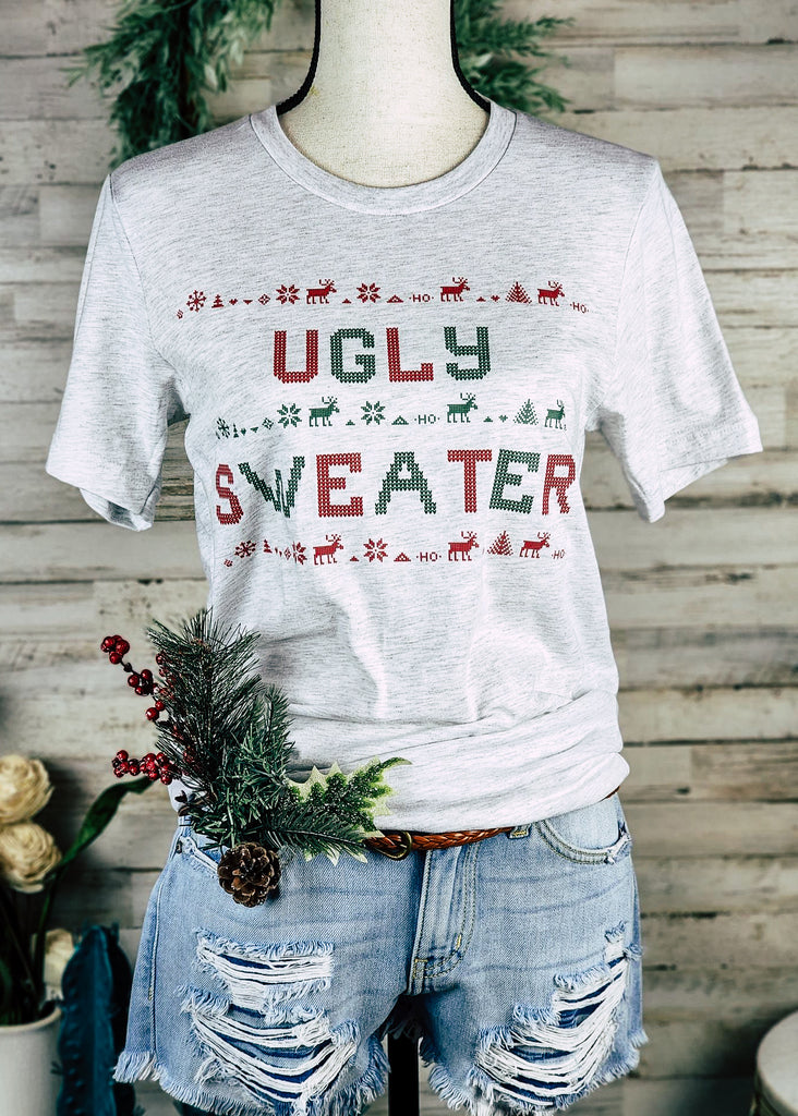 Ash Ugly Sweater Short Sleeve Graphic Tee tcc graphic tee The Cinchy Cowgirl   