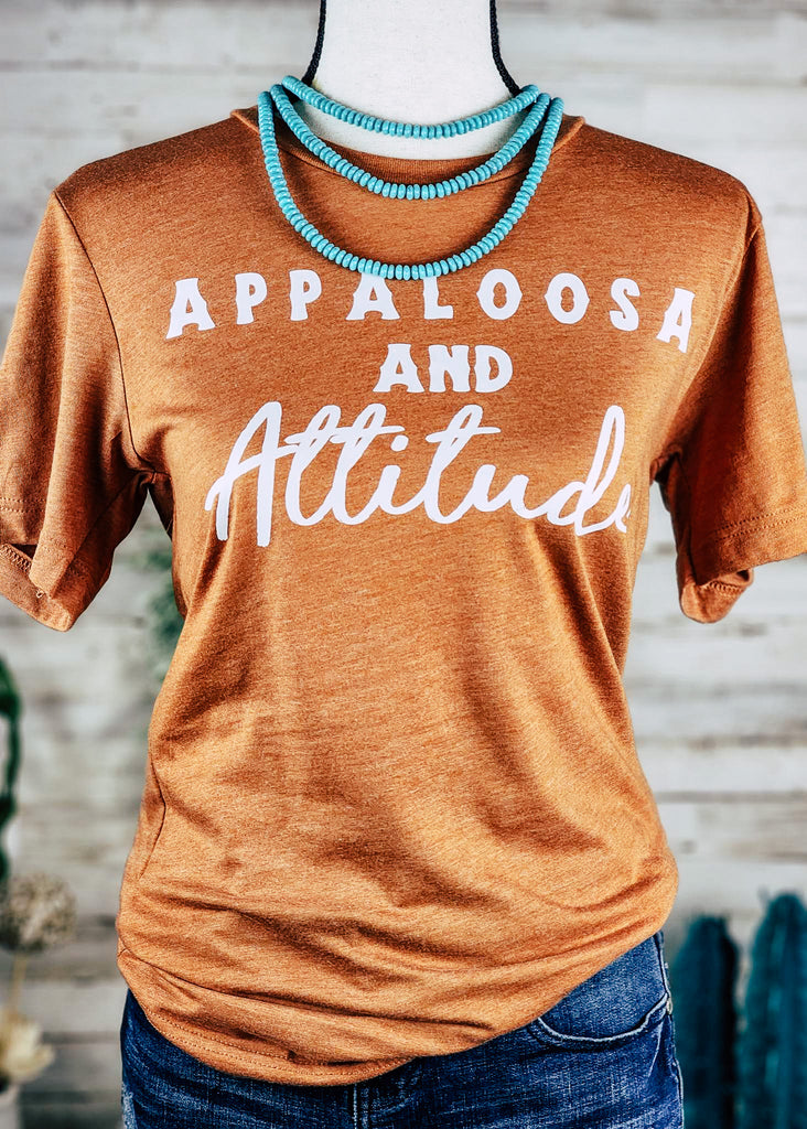 Autumn Appaloosa & Attitude Short Sleeve Graphic Tee tcc graphic tee The Cinchy Cowgirl   