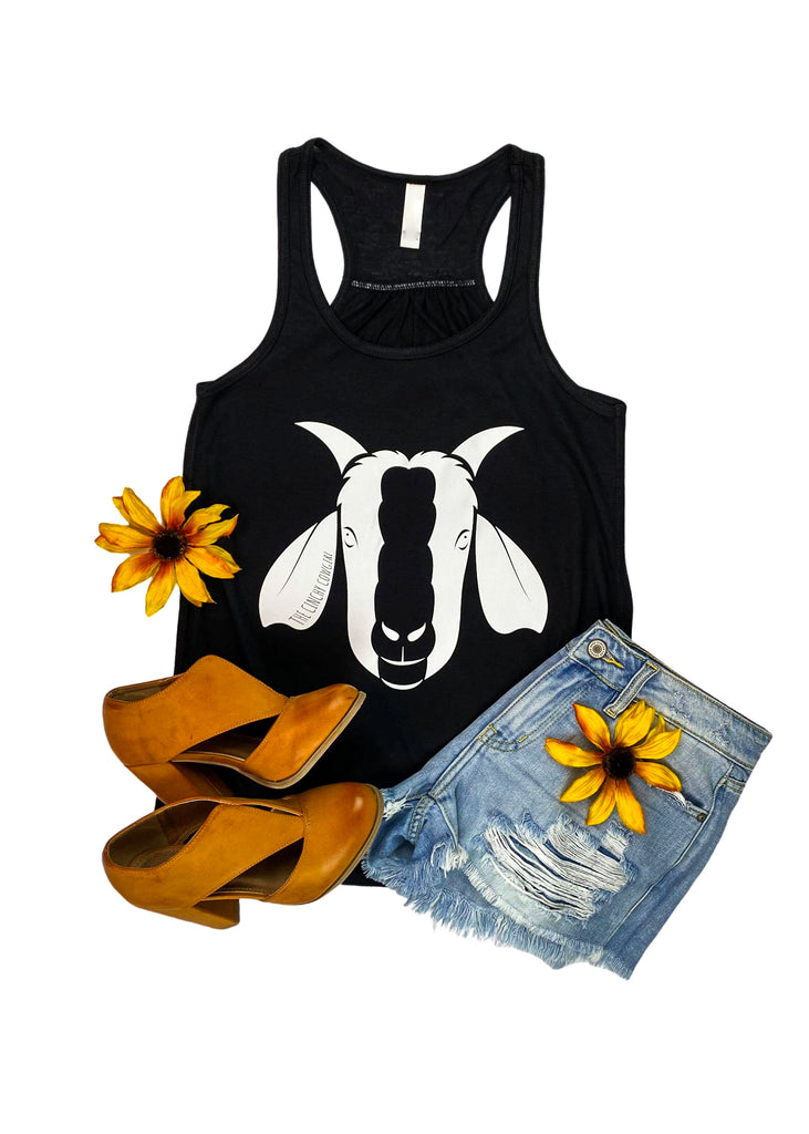 Black Goat Graphic Tank tcc graphic tee The Cinchy Cowgirl   