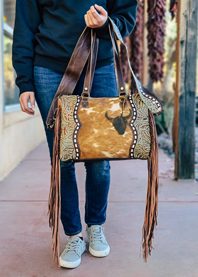 Cowhide hot sale shoulder bag