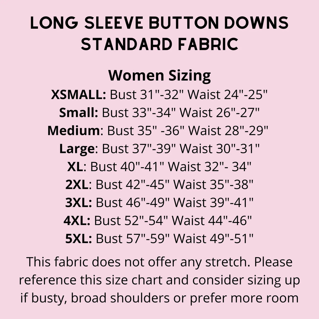 Pink TCC graphic with black lettering with sizes reading XS to 5XL. 
