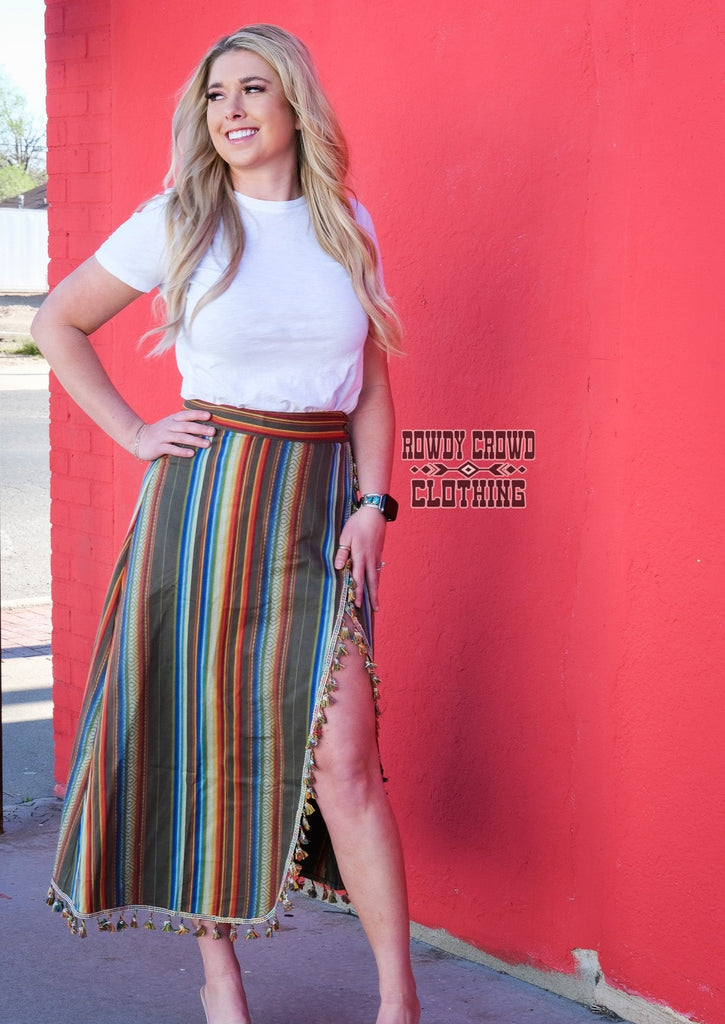 Santa Fe Serape Skirt skirt Rowdy Crowd Clothing   