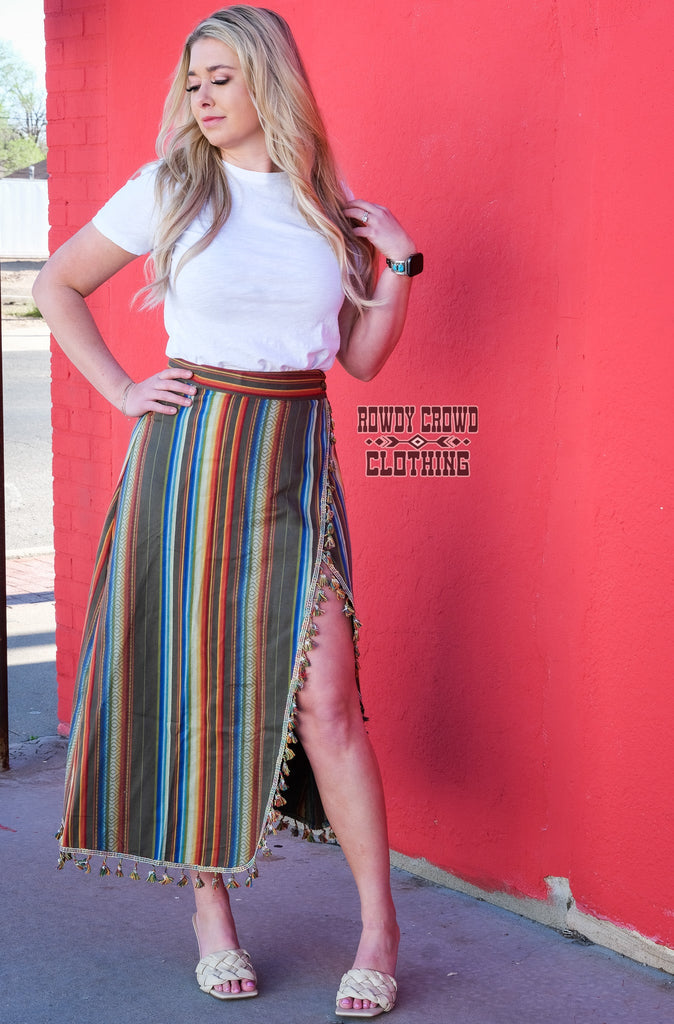 Santa Fe Serape Skirt skirt Rowdy Crowd Clothing   