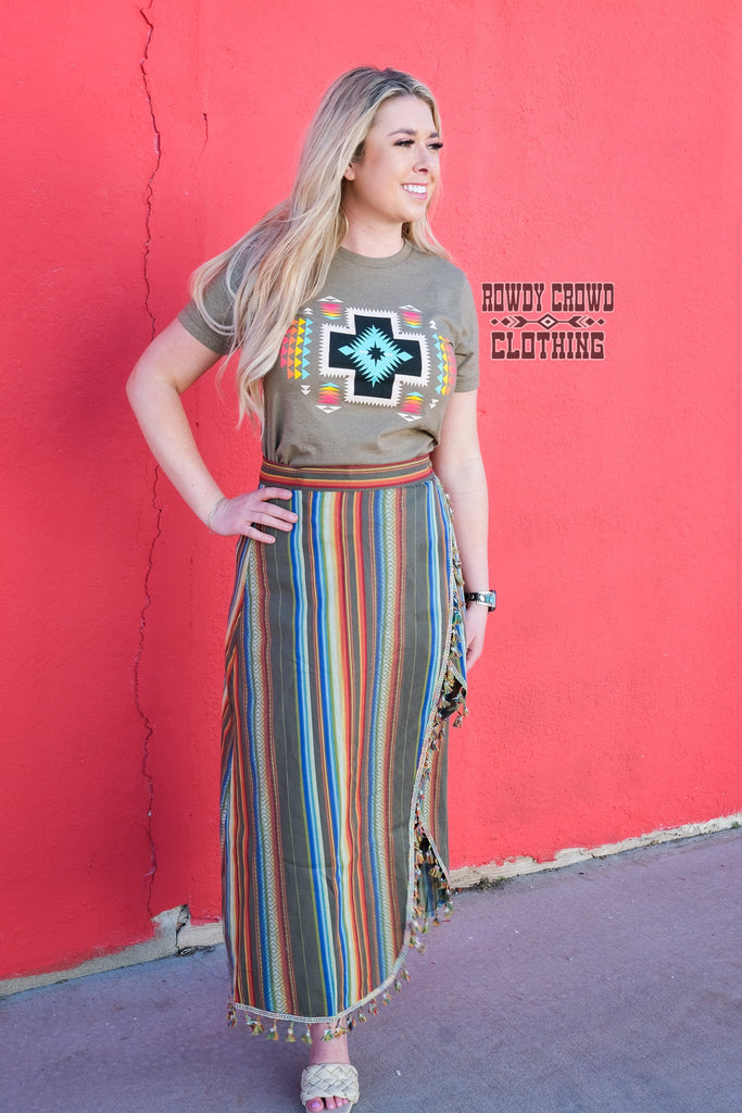 Santa Fe Serape Skirt skirt Rowdy Crowd Clothing   