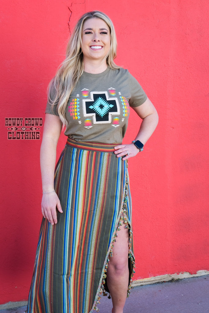 Santa Fe Serape Skirt skirt Rowdy Crowd Clothing   