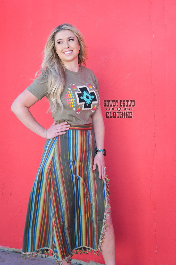 Santa Fe Serape Skirt skirt Rowdy Crowd Clothing   