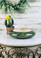 Horse Hair Green Succulent/Trinket/Floral Bowl Horse Hair Pottery Mike Tarter   